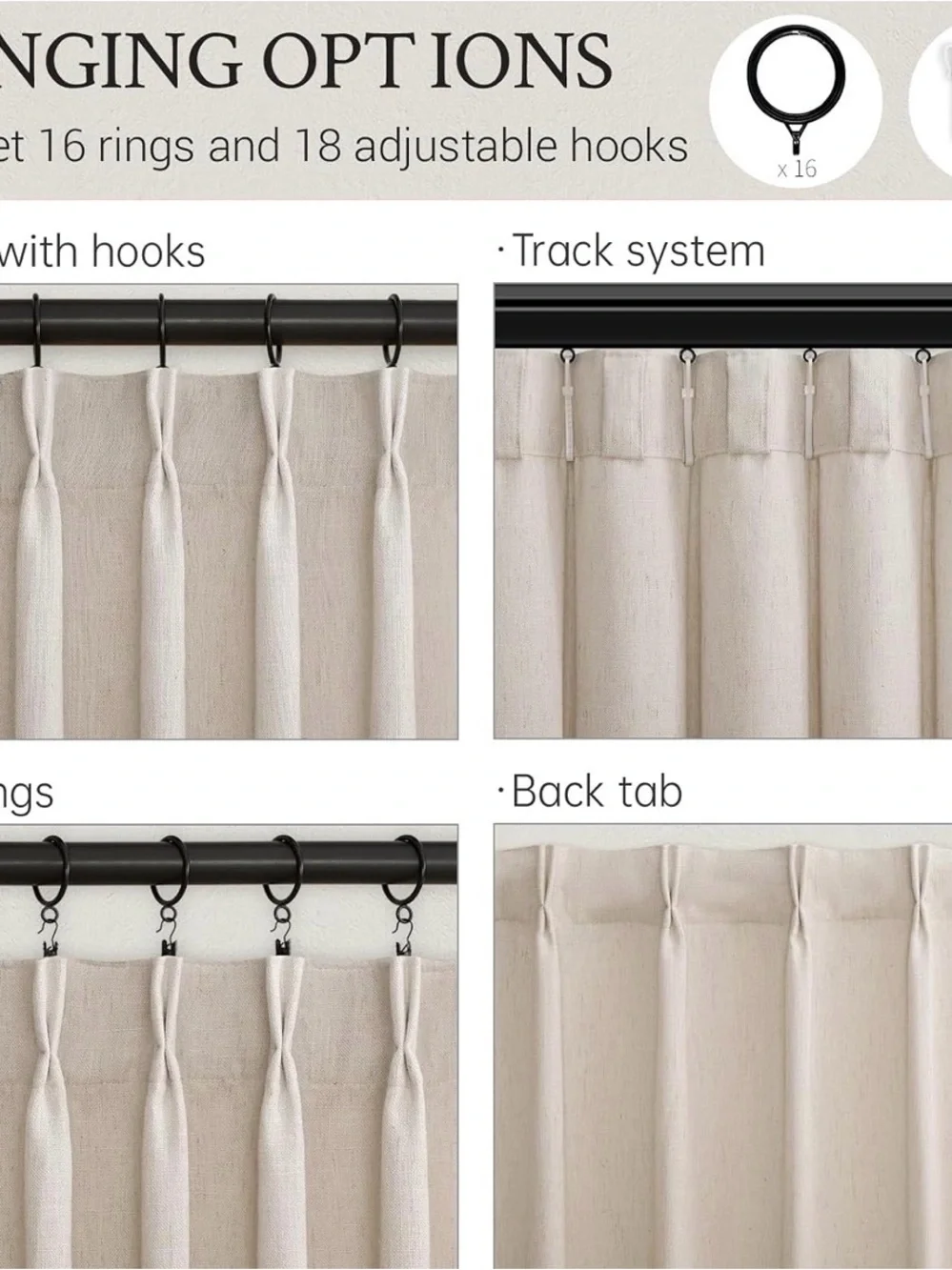 Pleated Linen Curtains 40